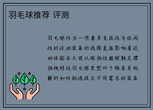 羽毛球推荐 评测
